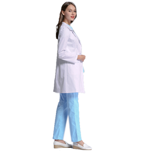 Polvere Medico Labcoat Resistente Agli Acidi Bianco Blu <span class=keywords><strong>Camice</strong></span> da laboratorio - Product Image 2