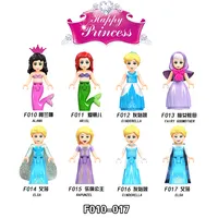 Figurine de princesse Kopf pour filles, blocs de construction, jouets pour enfants, cadeau, F010-017