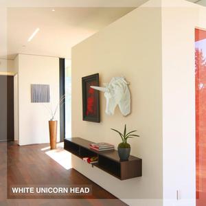 White <strong>Unicorn</strong> Head Wall Mounted Sculpture <strong>Decoration</strong> - Product Image 5