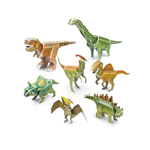 62-Pcs 3D Dinosaur Foam Puzzle for Kids Toddlers T-Rex Jurassic Kids Puzzle Toy Perfect DIY Birthday Christmas Gift Idea for Boy