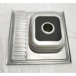 Évier carré en acier inoxydable de 600x600mm au-dessus <span class=keywords><strong>du</strong></span> comptoir pour la cuisine - Product Image 4
