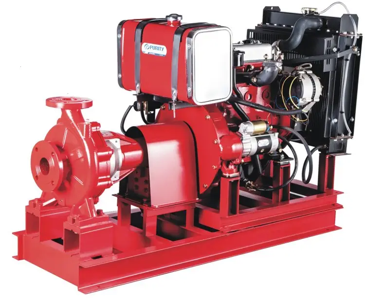 Purity Centrifugal End Suction Fire Fighting Pump With Diesel Engine