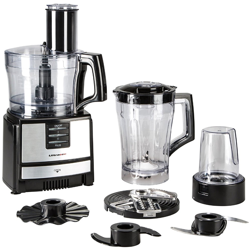 Многофункциональный кухонный комбайн из нержавеющей стали, 500 Вт, с теркой, слайсер, блендер, измельчитель, месить