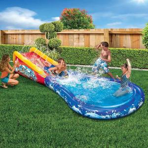 WATERHAN Tavola da Surf Gonfiabile in PVC Spessore 5MM, Scivolo d'Acqua per Bambini, Forma Rotonda/Rettangolare, <span class=keywords><strong>Kit</strong></span> di <span class=keywords><strong>Riparazione</strong></span> - Product Image 2
