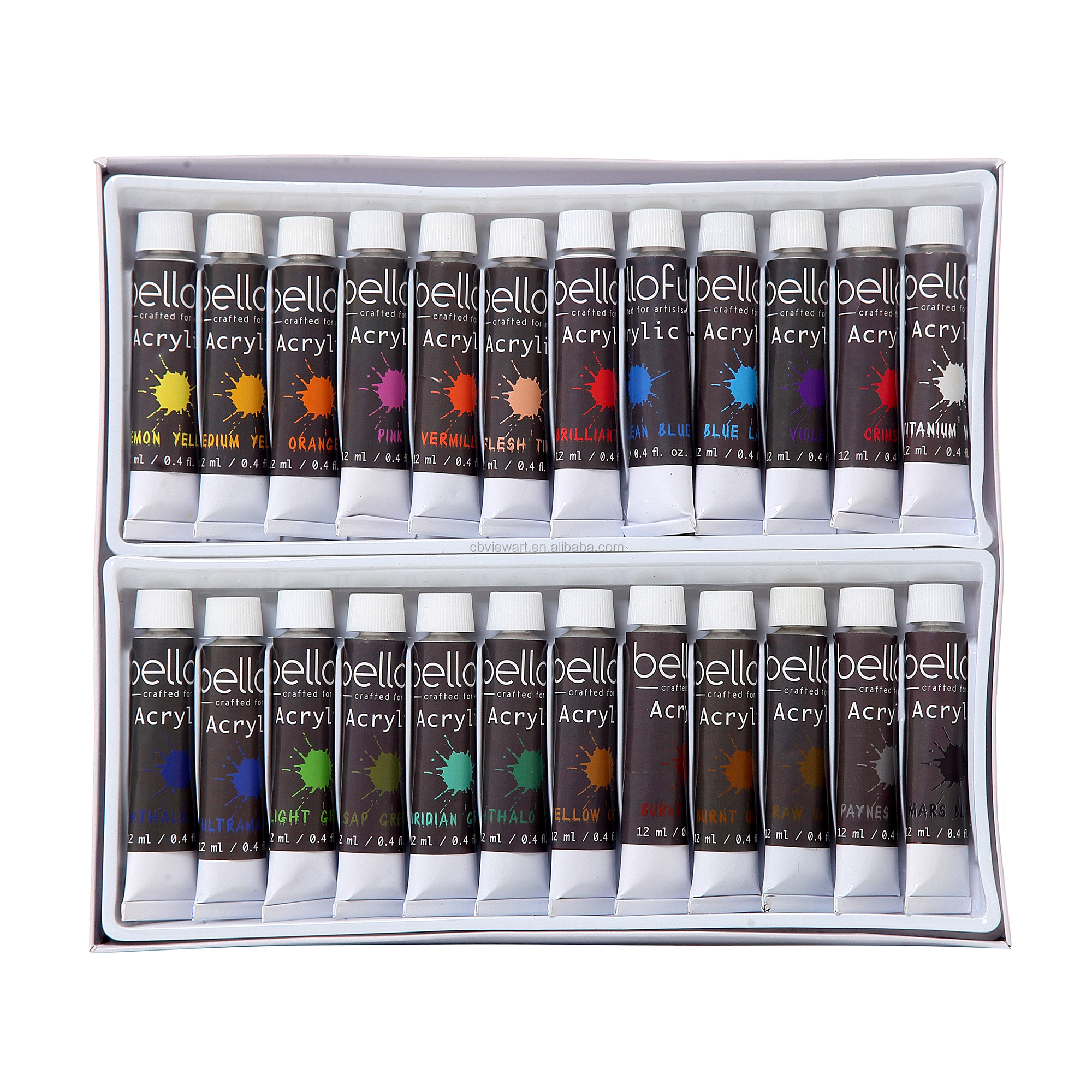 2021 hot 24 colors acrylic colours paint for artist