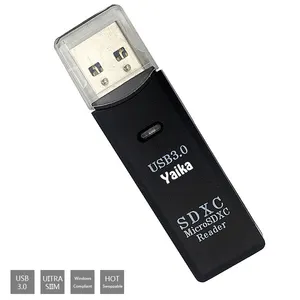 USB3.0 SDXC MicroSDXC LED 표시 빛 사용자 정의 로고 카드 리더