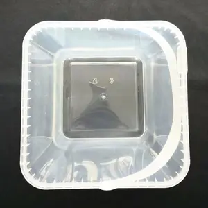 Прозрачное квадратное пластиковое ведро 4 л, 1 галлон, пластиковая упаковочная ванна с крышкой, ведро для льда, маленькая упаковочная емкость для игрушек