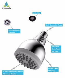 Pomme de douche led, pommeau de bain avec fonction de pluie d'eau chaude