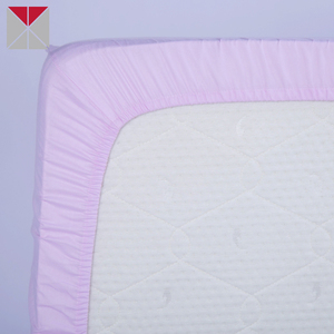 Color rosa bebé sábanas de cama 100% algodón sábana de <span class=keywords><strong>cuna</strong></span> - Product Image 2