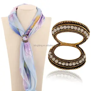wholesale costume jewelry rhinestones scarf ring accessories for women
