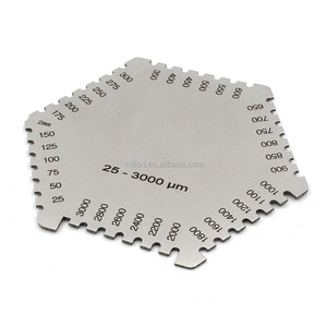 Гребень для влажной пленки, алюминиевый гребень для влажной диафрагмы, толщиномер для влажной пленки 25-3000 мкм - Product Image 2
