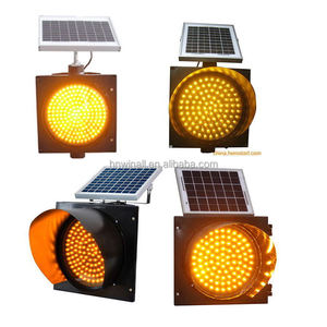 Mini lumière Led solaire jaune clignotante, voyant d'avertissement de circulation, voyant d'avertissement sans fil - Product Image 3