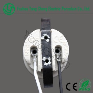 E27 đèn gốm bóng đèn ánh sáng ổ cắm sứ giữ đèn với dây và khung - Product Image 3