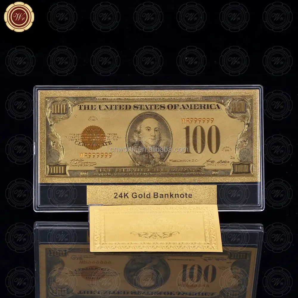 1928 Jaar Vergulde Dollar Gold $100 Dollar Bill Ons Bankbiljetten Voor Verkoop