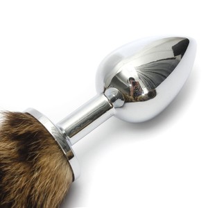 Noir loup sm personnalisé cheval <span class=keywords><strong>queue</strong></span> <span class=keywords><strong>fox</strong></span> tail butt plug - Product Image 6