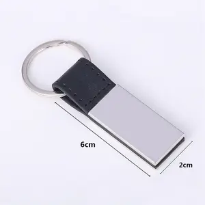 Promotional gift sublimation leather 3d keychain