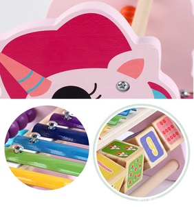 Abaco Matematica Giocattoli Educativi Strumenti Musicali Unicorno All'aperto Xilofono Di Legno Per I Bambini - Product Image 6