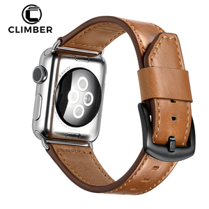 Deri Band Apple Ürünü Için 1 2 3, iWatch Bileklik Için Bilezikler Deri İzle Sapanlar - Product Image 1
