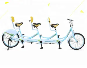 Komik, tur ve bisiklet için üç koltuklu Tandem bisiklet