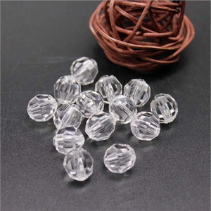 Groothandel 12mm Transparant Facet Acryl Kralen Ronde Clear Acryl Spacer Kralen - Product Image 5
