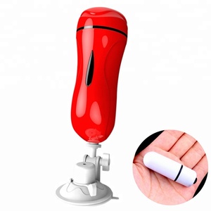 Doble Canal Vagina Artificial coño Anal vibrador masturbador Copa con succión máquina del sexo - Product Image 1