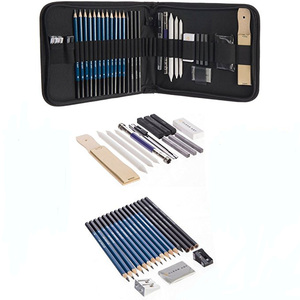 Conjunto de lápis de desenho com zíper preto, suprimentos para arte, 33 peças, artistas - Product Image 2