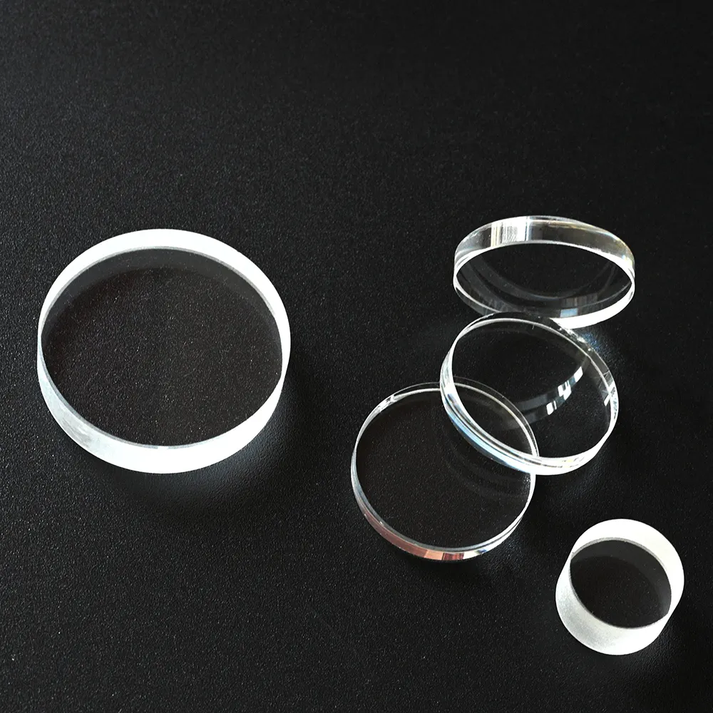 SUCCESS Optical Wafer Clear Quartz Disc Round Quartz Plates Transparent Opaque Quartz Wafer
