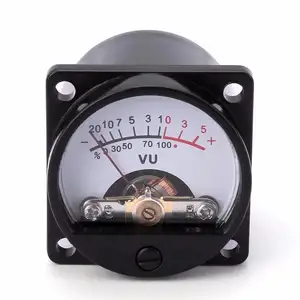 500UA Panel VU Meter 6-12V Birne Warm Zurück Licht Aufnahme Audio Stufe Amp Meter Für Audio ausrüstung, VU panel Meter