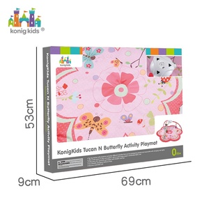 Konig Kids Baby Faltbare Spiel matte Gym Spielzeug Mit Licht projektion Musik Rosa Blume Baby Spiel matten Baby Spiel matte