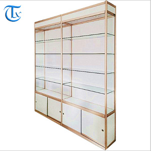 Vetrina da Parete <span class=keywords><strong>in</strong></span> Legno Personalizzata con <span class=keywords><strong>Ripiani</strong></span> <span class=keywords><strong>in</strong></span> <span class=keywords><strong>Vetro</strong></span> per Cosmetici e Esposizione Trucchi - Product Image 3