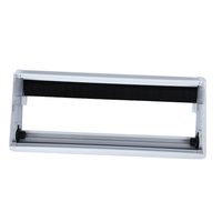Bureau en alliage d'aluminium avec brosse passe-câble