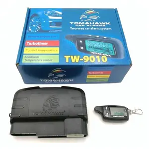 Tomahawk TW9010 LCD remote control smart 2 way car alarms system with Russia and English manual, Car Alarms for global market