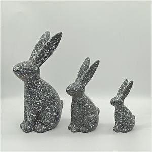 Statue Creative di Conigli <span class=keywords><strong>in</strong></span> <span class=keywords><strong>Cemento</strong></span> per Giardino e Interni - Product Image 6