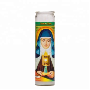 الصين مصنع الأب الكاهن الزجاج التذكاري محمية/ذكر شمعة 7 أيام - Product Image 4