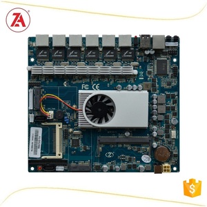 Carte mère de station de travail DDR3 ZA-D525N6 6 Ports Ethernet routeur de pare-feu de sécurité réseau avec chipset Intel SATA dur nouveau - Product Image 1