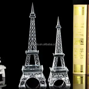 K9 Model Menara Eiffel Kristal, Menara Miniatur Transparan untuk Dekorasi Rumah