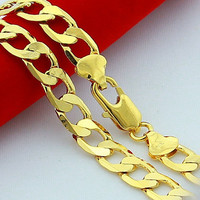 DAICY pas cher en gros taille personnalisée chaîne pour hommes collier en or 24 carats