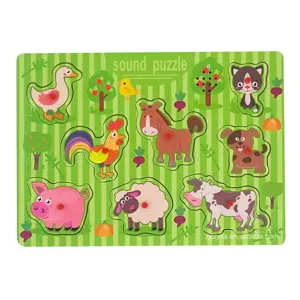 <span class=keywords><strong>Animali</strong></span> di legno suono di <span class=keywords><strong>puzzle</strong></span> - Product Image 1