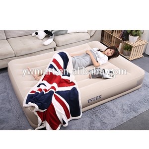 Kasur Udara Tiup Kasur Udara Tempat Tidur, Sandaran Bantal <span class=keywords><strong>Queen</strong></span> dengan Pompa Bawaan