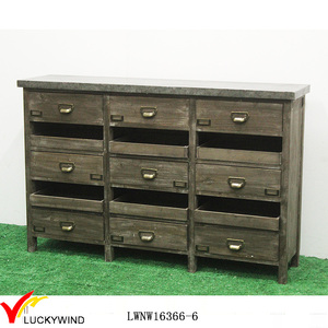 Meuble de rangement rustique en bois massif avec tiroirs et <span class=keywords><strong>tableau</strong></span> noir, fabrication et livraison de meubles pour <span class=keywords><strong>la</strong></span> maison - Product Image 5