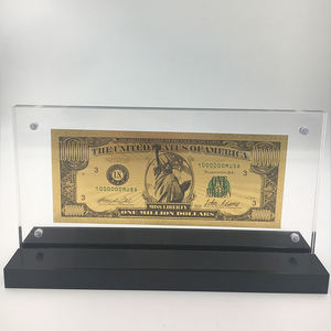 Americaパトリオットメモリーコレクション1万USドル24K金箔Banknoteマネー素敵なアクリルフレーム表示 - Product Image 1