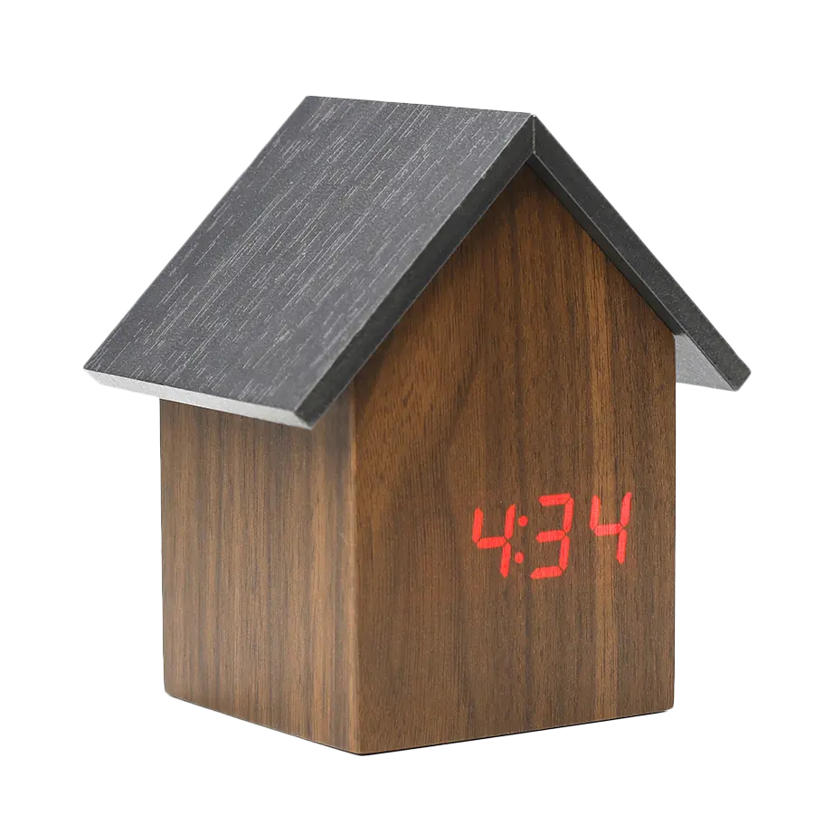 KH-WC059 Creative LED Wooden Desk Clock Marketing Corporate Promotional Gift Items