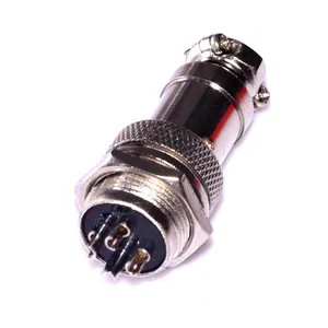 Hot sale 4pin GX16 DIN connector-6pin GX16 M16 Aviation Cable connector 6 pin Metal connector plug+socket coupler