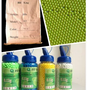 2000pcs bottle of 0.12g BBs yellow white and blue plastic ball