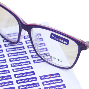 Etichetta impermeabile in PVC per occhiali, adesivo personalizzato con logo per occhiali da vista - Product Image 1