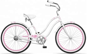 Vélo de plage 24 pouces pour femmes - 7 vitesses, cadre en acier haute résistance, pneus gonflables, couleur personnalisée, design élégant, service OEM - Product Image 5