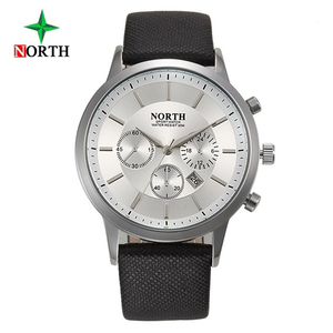 Nuovi Orologi da <span class=keywords><strong>Uomo</strong></span> NORTH 6009, Marca di Lusso, Casual, con Calendario, al Quarzo, Sportivi, con Cinturino in Pelle, <span class=keywords><strong>Orologio</strong></span> Maschile, Relogio Masculino - Product Image 4