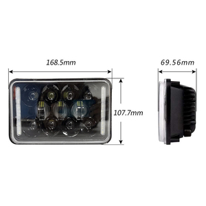 4X6 pollici 85 w Fari A LED 6X4 pollici Nero Sigillato Hi/Low Fascio Rettangolare LED faro per Camion - Product Image 4