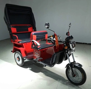 QSD vélo électrique à 3 roues <span class=keywords><strong>rouge</strong></span> et noir, motocyclette à deux passagers, <span class=keywords><strong>Tricycle</strong></span> de transport à trois roues à vendre - Product Image 2