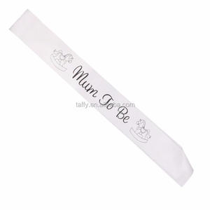 Boy Girl Party Decoration pink Blue White <strong>Mum</strong> <strong>to</strong> <strong>Be</strong> Sash Baby Shower Party Decoration Supplies - Product Image 2